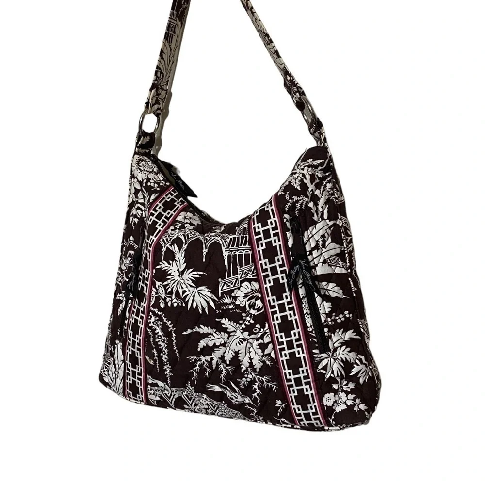 Vera Bradley Imperial Toile Hobo, Shoulder,‎ Tote, Tropical, Floral, Leafy